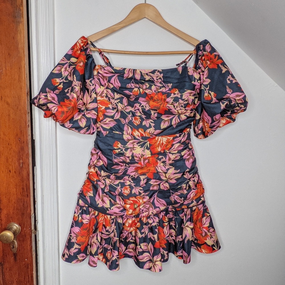 KEEPSAKE the Label Floral Mini Dress - Black and Red
